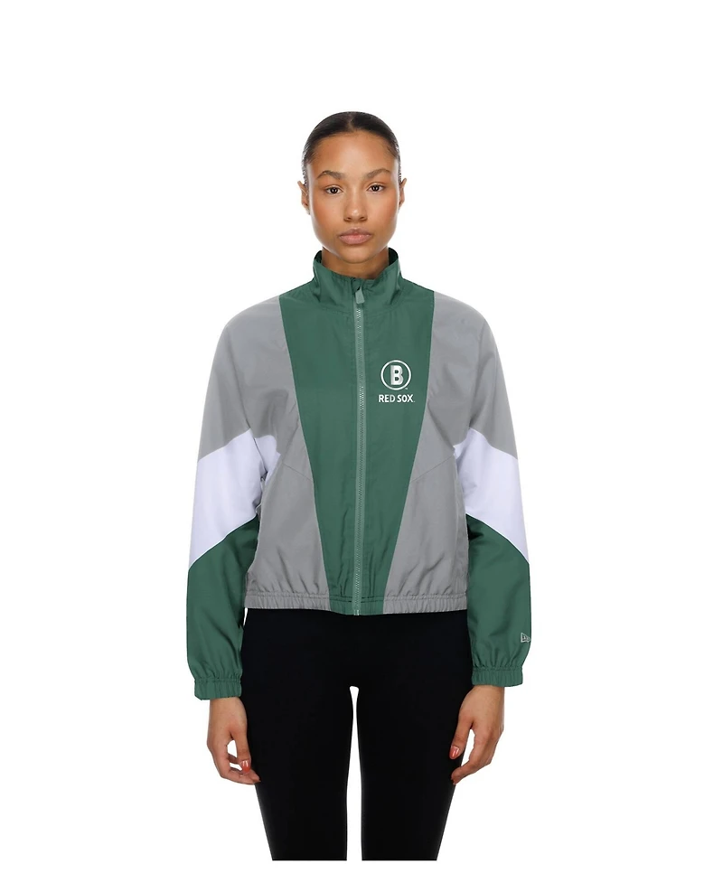 New Era Women's Boston Red Sox Leisure City Connect Color Block Full-Zip Windbreaker