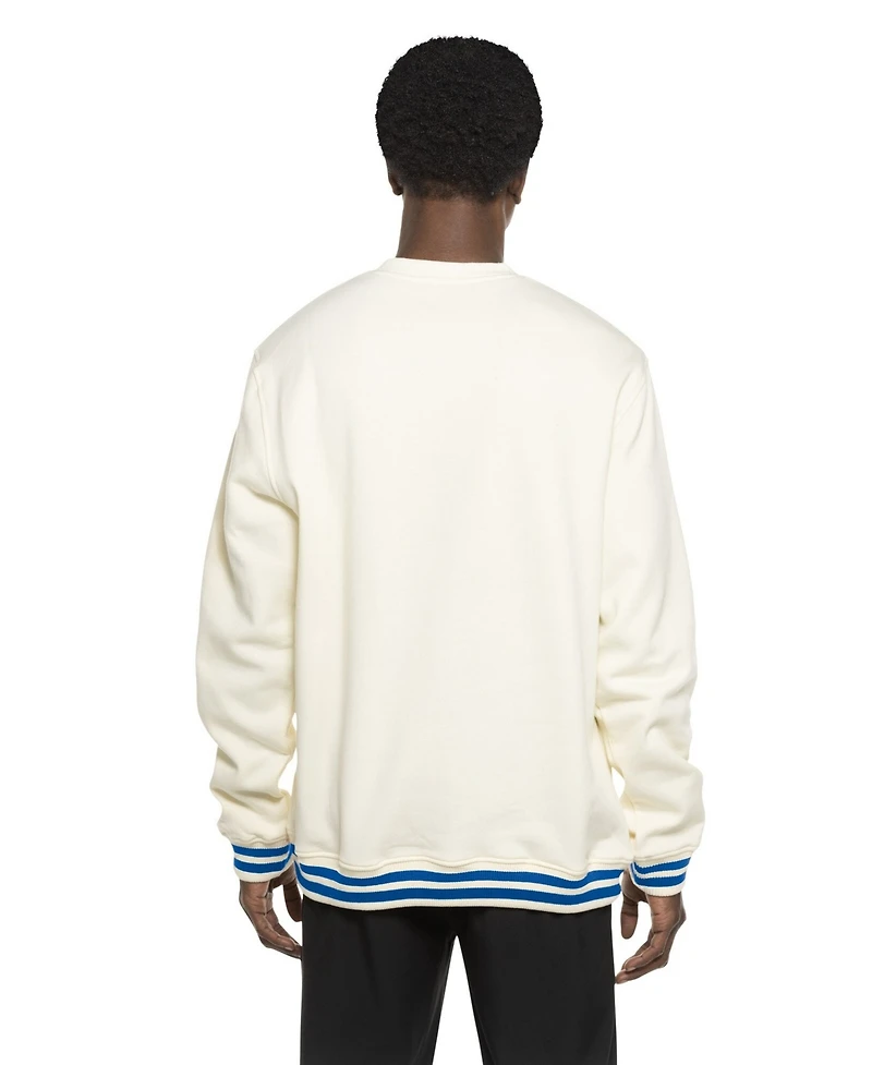 New Era Men's White Chicago Cubs Throwback Sweatshirt