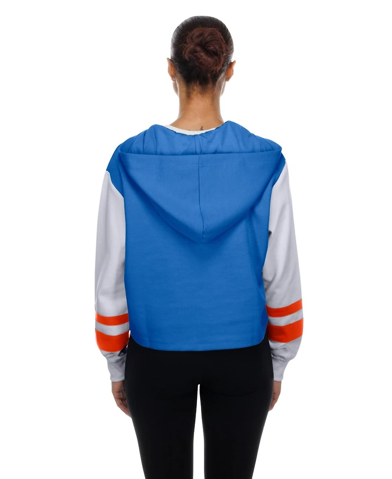 New Era Women's York Mets Boxy Cropped Lace-up Hoodie