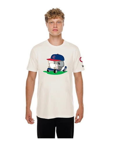 New Era Men's Natural Chicago Cubs Golf Mascot T-Shirt