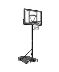 Sugift Portable Basketball Hoop 4-10 ft Adjustable Height Backboard System with Wheels and Base