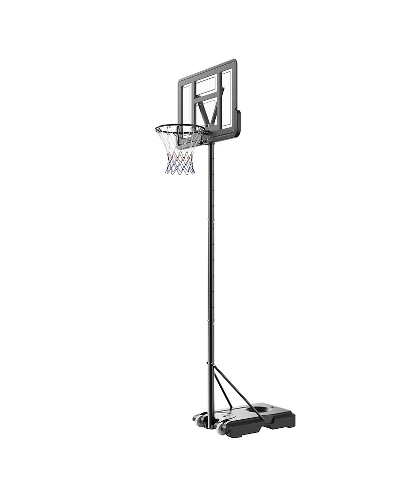 Sugift Portable Basketball Hoop 4-10 ft Adjustable Height Backboard System with Wheels and Base