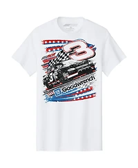 Richard Childress Racing Team Collection Men's White 3 Gm Good wrench Patriotic Car Throwback T-Shirt