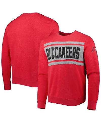 47 Brand Men's Heathered Red Tampa Bay Buccaneers Bypass Tribeca Pullover Sweatshirt