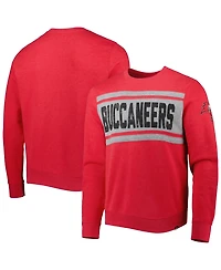 47 Brand Men's Heathered Red Tampa Bay Buccaneers Bypass Tribeca Pullover Sweatshirt