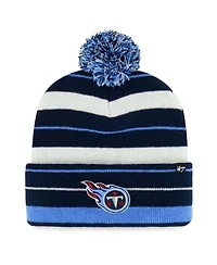 '47 Brand Men's Navy Tennessee Titans Powerline Cuffed Pom with Knit Hat
