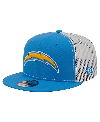New Era Men's Powder Blue Los Angeles Chargers Core Team 9FIFTY Trucker Snapback Hat