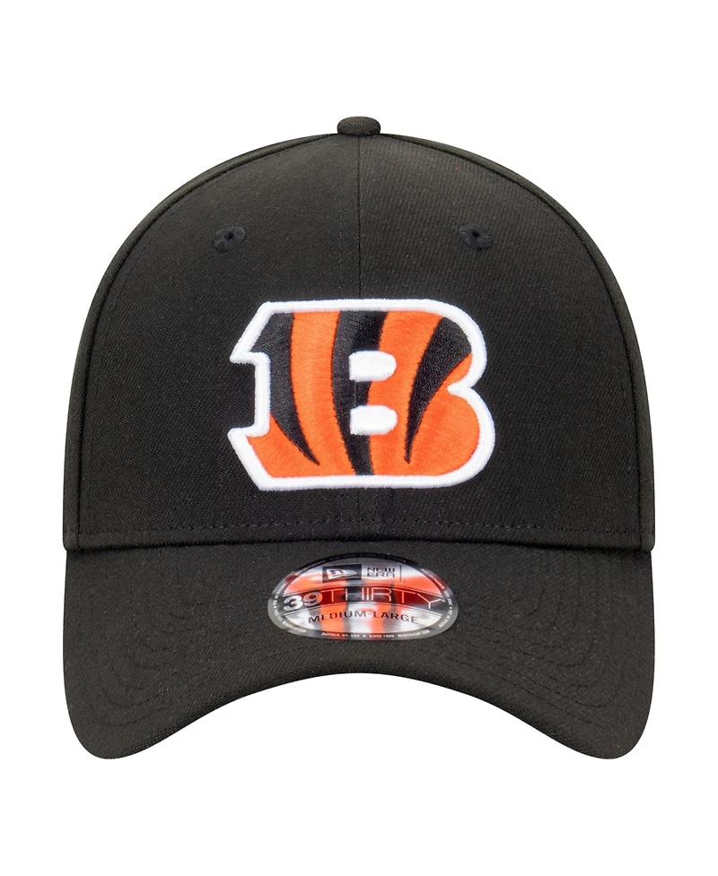 New Era Men's Black Cincinnati Bengals Core Team 39THIRTY Flex Hat