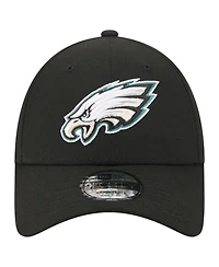 New Era Men's Black Philadelphia Eagles Core Team 9FORTY Adjustable Hat