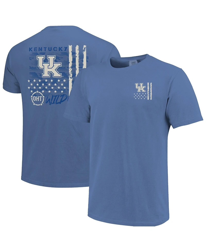 Image One Men's Royal Kentucky Wildcats Comfort Colors Oht Camo Overlay T-Shirt