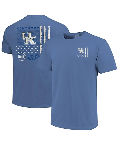 Image One Men's Royal Kentucky Wildcats Comfort Colors Oht Camo Overlay T-Shirt