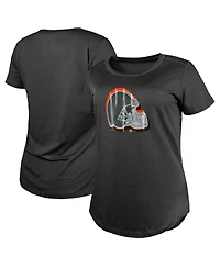 New Era Women's Cleveland Browns 2024 Nfl Draft Screen Print Cotton Crewneck Short-Sleeve T-Shirt