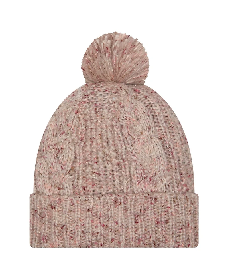 New Era Women's Stone Cincinnati Bengals Trendy Tone Cuffed Pom with Knit Hat