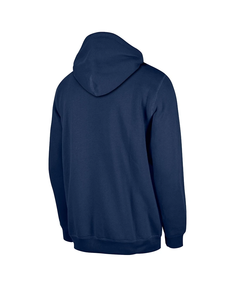 New Era Men's Navy Houston Texans 3rd Down Plaid Pullover Hoodie