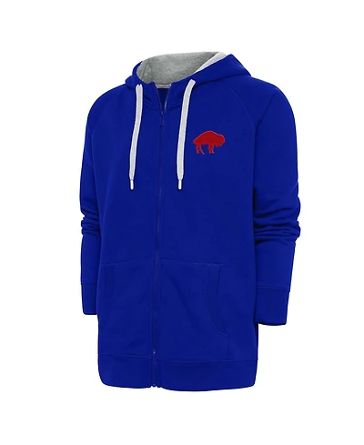 Antigua Men's Royal Buffalo Bills Throwback Logo Victory Full-Zip Hoodie