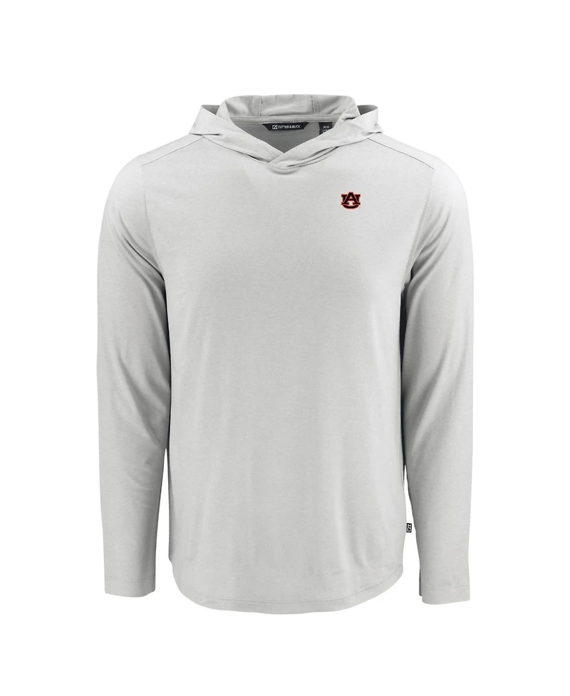 Cutter & Buck Men's Gray Auburn Tigers Coastline Epic Comfort Eco Long Sleeve Hoodie T-Shirt