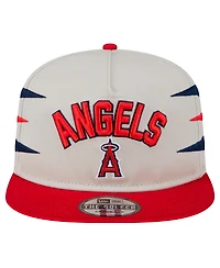 New Era Men's Cream Los Angeles Angels Iron Golfer Snapback Hat