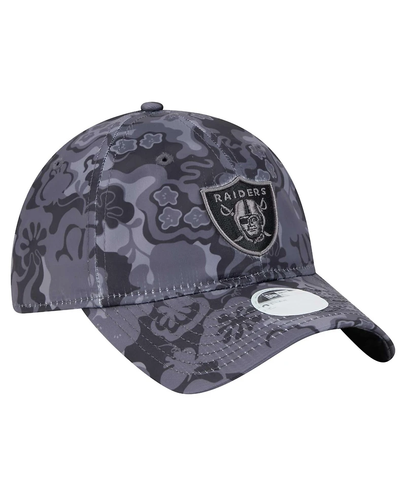 New Era Women's Black Las Vegas Raiders Trippy 9TWENTY Adjustable Hat