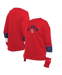 New Era Women's St. Louis Cardinals Game Day Color Block Graphic Sweatshirt
