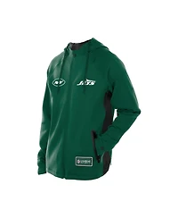 New Era Men's Green York Jets Combine Authentic Raglan Scuba Full-Zip Hoodie