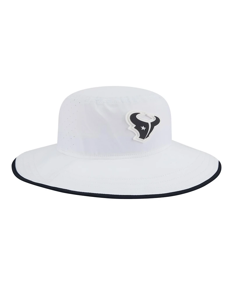 New Era Men's White Houston Texans 2025 Nfl Training Camp Panama Bucket Hat