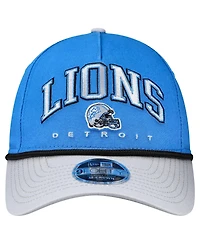 New Era Preschool Blue/Gray Detroit Lions Arch Coolera 9FORTY A-Frame M-Crown Adjustable Hat