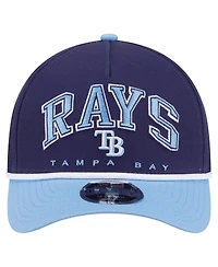 New Era Men's Navy/Light Blue Tampa Bay Rays Arch 9FORTY A-Frame M-Crown Adjustable Hat