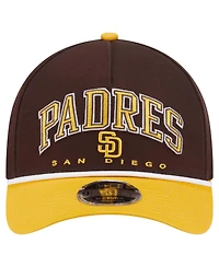 New Era Men's Brown/Gold San Diego Padres Arch 9FORTY A-Frame M-Crown Adjustable Hat