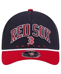 New Era Men's Navy/Red Boston Red Sox Arch 9FORTY A-Frame M-Crown Adjustable Hat