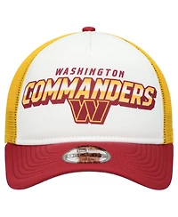 New Era Big Boys and Girls White/Burgundy Washington Commanders Streak 9FORTY A-Frame Adjustable Hat