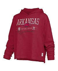 Pressbox Women's Arkansas Razorbacks Castillo Oversized Long-Sleeve Hooded T-Shirt