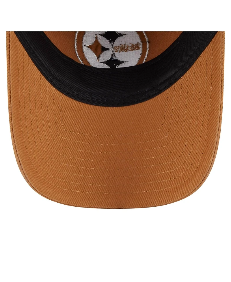 New Era Men's Brown Pittsburgh Steelers Stamp 9TWENTY Adjustable Hat