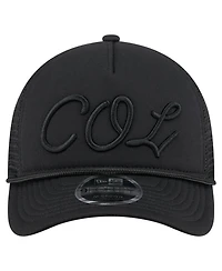 New Era Men's Black Colorado Rockies City Initial 9FORTY A-Frame M-Crown Adjustable Trucker Hat