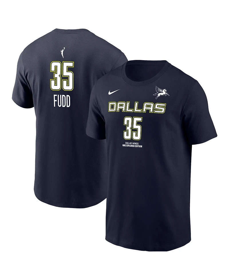Nike Men's Azzi Fudd Navy Dallas Wings Explorer Edition Name Number T-Shirt