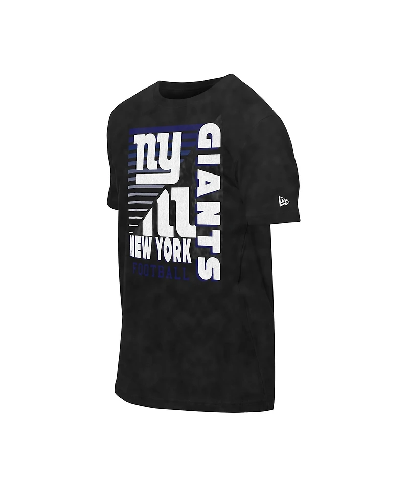 New Era Men's Black York Giants Enzyme Washed Oversized T-Shirt