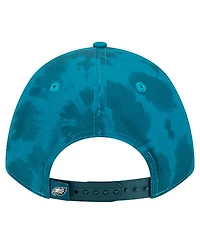 New Era Men's Midnight Green Philadelphia Eagles Tie Dye Fade 9Forty M-Crown A-Frame Adjustable Hat