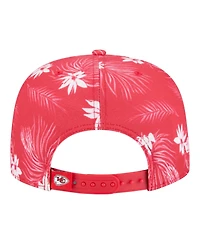 New Era Men's Red Kansas City Chiefs Palm Print A-Frame 9FIFTY Snapback Hat
