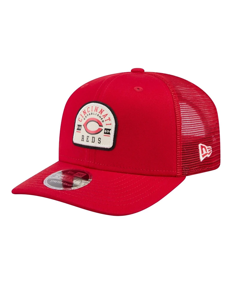 New Era Men's Red Cincinnati Reds Contest 9SEVENTY Adjustable Trucker Hat