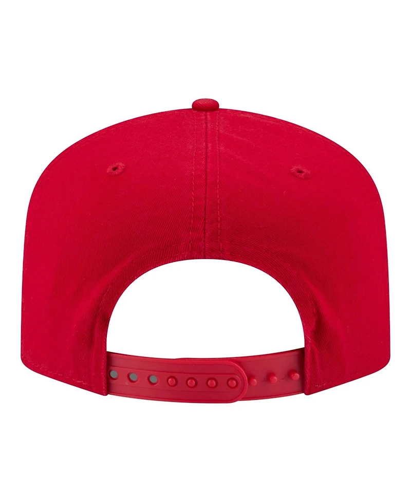 New Era Men's Red Los Angeles Angels Stacked 19TWENTY Adjustable Hat