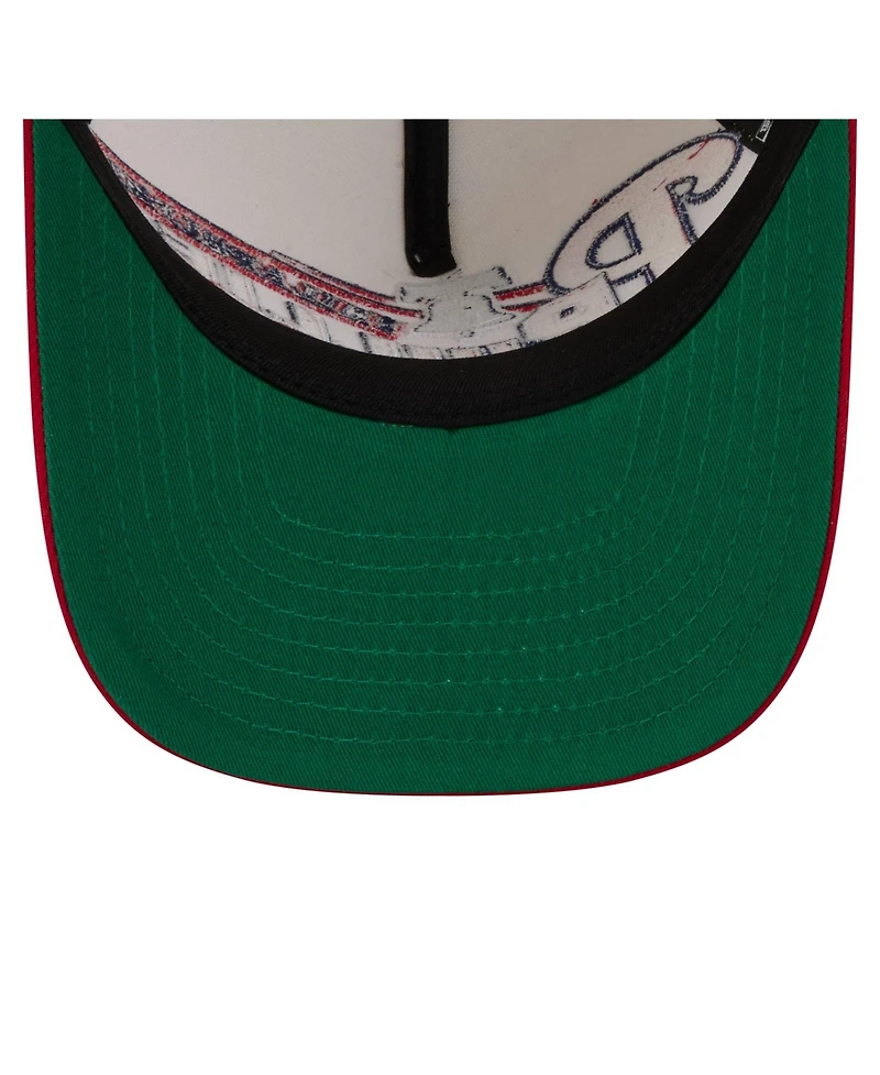New Era Men's Cream/Red Philadelphia Phillies Classic A-Frame 9FIFTY Snapback Hat