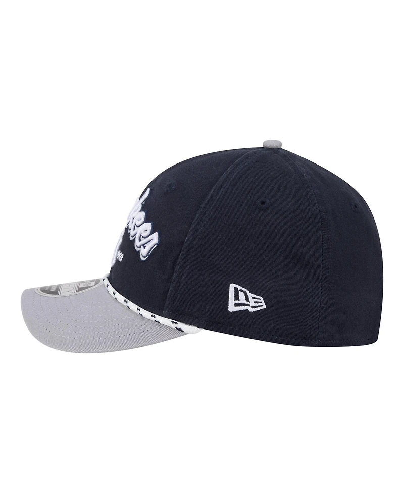 New Era Men's Navy/Gray New York Yankees Team Loyal 9FORTY M-Crown Adjustable Hat