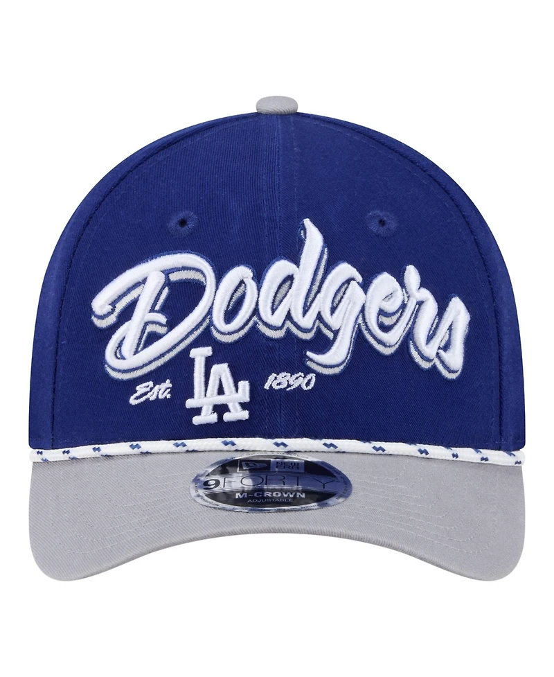 New Era Men's Royal/Gray Los Angeles Dodgers Team Loyal 9FORTY M-Crown Adjustable Hat