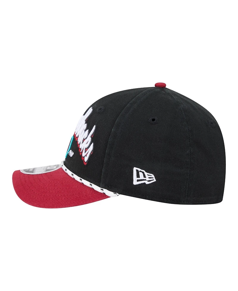 New Era Men's Black/Red Arizona Diamondbacks Team Loyal 9FORTY M-Crown Adjustable Hat