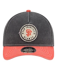 New Era Men's Black/Orange San Francisco Giants Felt M-Crown 9FORTY Adjustable Hat