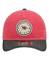 New Era Men's Red/Black Kansas City Chiefs 9FORTY Felt A-Frame Adjustable Hat