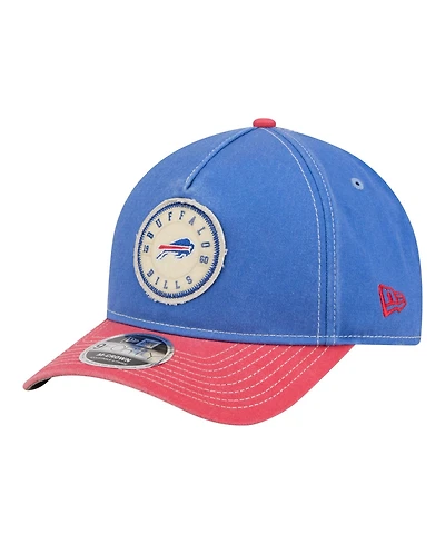 New Era Men's Royal/Red Buffalo Bills 9FORTY Felt A-Frame Adjustable Hat