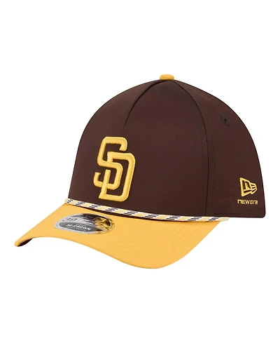 New Era Men's Brown/Gold San Diego Padres Rope M-Crown A-Frame 39THIRTY Flex Hat