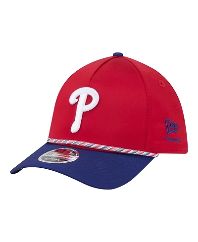 New Era Men's Red/Royal Philadelphia Phillies Rope M-Crown A-Frame 39THIRTY Flex Hat