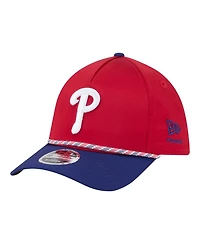 New Era Men's Red/Royal Philadelphia Phillies Rope M-Crown A-Frame 39THIRTY Flex Hat