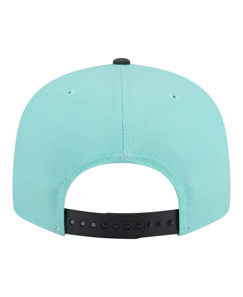 New Era Men's Turquoise/Charcoal Texas Rangers Two-Tone Color Pack 9FIFTY Snapback Hat